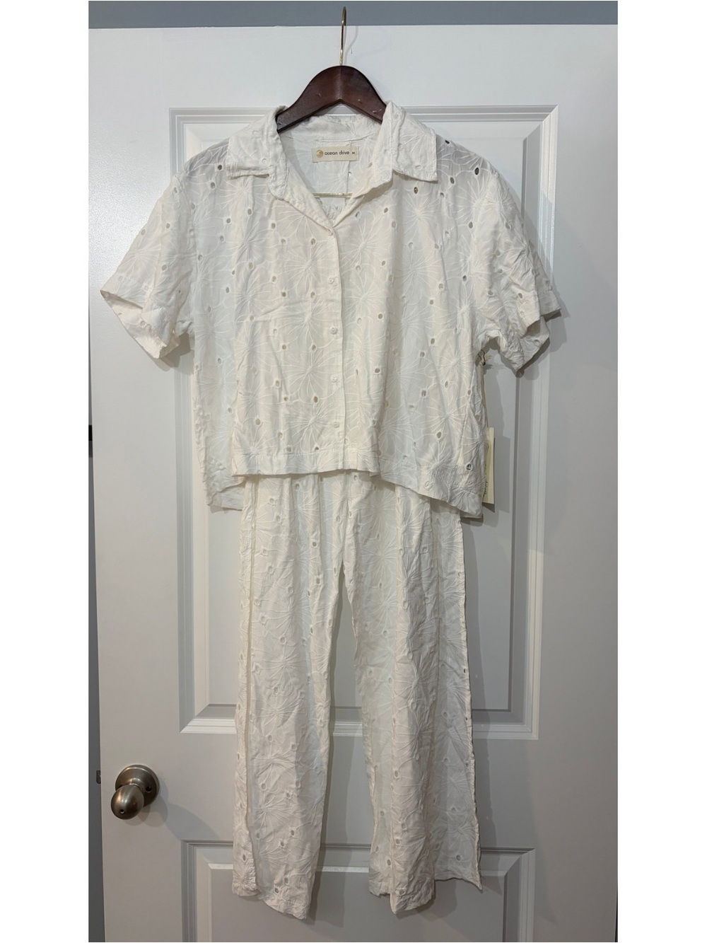 Ivory Eyelet Two-Piece Set